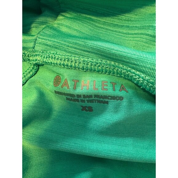 Athleta Circuit Full Zip Size XS Green Hoodie Long Sleeve Thumb Holes EUC - Picture 3 of 7